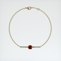 <span>1.02</span>&nbsp;<span class="tooltip-light">Ct.Tw.<span class="tooltiptext">Total Carat Weight</span></span> Ruby Bracelet, 14K Yellow Gold 3