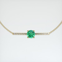 <span>0.73</span>&nbsp;<span class="tooltip-light">Ct.Tw.<span class="tooltiptext">Total Carat Weight</span></span> Emerald Bracelet, 18K Yellow Gold 1