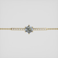 <span>1.14</span> <span class="tooltip-light">Ct.Tw.<span class="tooltiptext">Total Carat Weight</span></span> Bi Color Sapphire Bracelet, 18K Yellow Gold 1