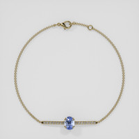 <span>1.45</span>&nbsp;<span class="tooltip-light">Ct.Tw.<span class="tooltiptext">Total Carat Weight</span></span> Blue Sapphire Bracelet, 18K Yellow Gold 3