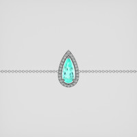 <span>1.58</span> <span class="tooltip-light">Ct.Tw.<span class="tooltiptext">Total Carat Weight</span></span> Greenish Blue Paraiba Tourmaline Bracelet, 14K White Gold 1