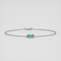 <span>1.58</span> <span class="tooltip-light">Ct.Tw.<span class="tooltiptext">Total Carat Weight</span></span> Greenish Blue Paraiba Tourmaline Bracelet, 14K White Gold 2