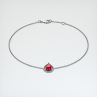 <span>0.76</span>&nbsp;<span class="tooltip-light">Ct.Tw.<span class="tooltiptext">Total Carat Weight</span></span> Ruby Bracelet, 14K White Gold 2