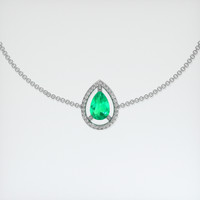 0.76 Ct.Tw. Emerald Bracelet, 18K White Gold 1