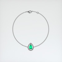 <span>0.76</span>&nbsp;<span class="tooltip-light">Ct.Tw.<span class="tooltiptext">Total Carat Weight</span></span> Emerald Bracelet, 18K White Gold 3