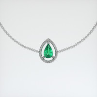 0.87 Ct.Tw. Emerald Bracelet, 18K White Gold 1