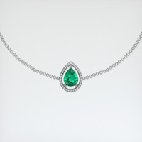 0.78 Ct.Tw. Emerald Bracelet, 18K White Gold 1