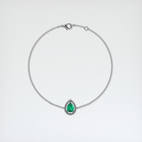 <span>0.78</span>&nbsp;<span class="tooltip-light">Ct.Tw.<span class="tooltiptext">Total Carat Weight</span></span> Emerald Bracelet, 18K White Gold 3