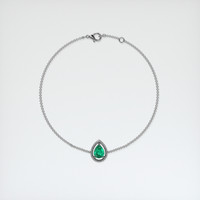 0.78 Ct.Tw. Emerald Bracelet, 18K White Gold 3