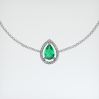 0.84 Ct.Tw. Emerald Bracelet, 18K White Gold 1