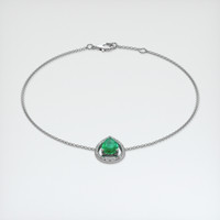 <span>0.84</span>&nbsp;<span class="tooltip-light">Ct.Tw.<span class="tooltiptext">Total Carat Weight</span></span> Emerald Bracelet, 18K White Gold 2