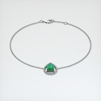 0.84 Ct.Tw. Emerald Bracelet, 18K White Gold 2