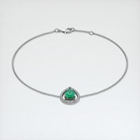 <span>0.70</span>&nbsp;<span class="tooltip-light">Ct.Tw.<span class="tooltiptext">Total Carat Weight</span></span> Emerald Bracelet, 18K White Gold 2