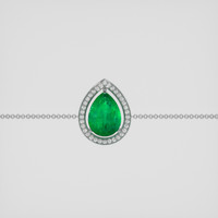 <span>4.03</span> <span class="tooltip-light">Ct.Tw.<span class="tooltiptext">Total Carat Weight</span></span> Emerald Bracelet, 18K White Gold 1