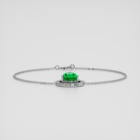 <span>4.03</span> <span class="tooltip-light">Ct.Tw.<span class="tooltiptext">Total Carat Weight</span></span> Emerald Bracelet, 18K White Gold 2