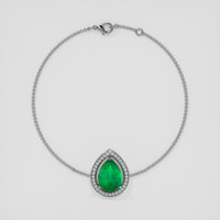 <span>4.03</span> <span class="tooltip-light">Ct.Tw.<span class="tooltiptext">Total Carat Weight</span></span> Emerald Bracelet, 18K White Gold 3