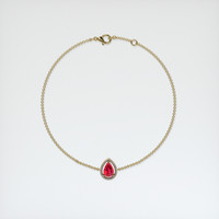 <span>0.76</span>&nbsp;<span class="tooltip-light">Ct.Tw.<span class="tooltiptext">Total Carat Weight</span></span> Ruby Bracelet, 14K Yellow Gold 3