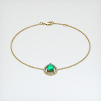 <span>0.76</span>&nbsp;<span class="tooltip-light">Ct.Tw.<span class="tooltiptext">Total Carat Weight</span></span> Emerald Bracelet, 18K Yellow Gold 2