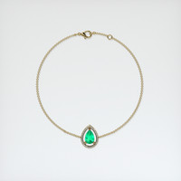 <span>0.76</span>&nbsp;<span class="tooltip-light">Ct.Tw.<span class="tooltiptext">Total Carat Weight</span></span> Emerald Bracelet, 18K Yellow Gold 3