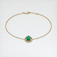 <span>0.87</span>&nbsp;<span class="tooltip-light">Ct.Tw.<span class="tooltiptext">Total Carat Weight</span></span> Emerald Bracelet, 18K Yellow Gold 2