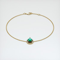 0.78 Ct.Tw. Emerald Bracelet, 18K Yellow Gold 2