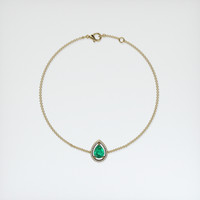 0.78 Ct.Tw. Emerald Bracelet, 18K Yellow Gold 3