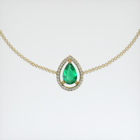 0.84 Ct.Tw. Emerald Bracelet, 18K Yellow Gold 1
