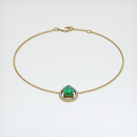 <span>0.84</span>&nbsp;<span class="tooltip-light">Ct.Tw.<span class="tooltiptext">Total Carat Weight</span></span> Emerald Bracelet, 18K Yellow Gold 2