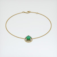 0.84 Ct.Tw. Emerald Bracelet, 18K Yellow Gold 2