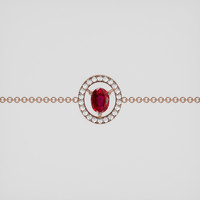 <span>0.47</span>&nbsp;<span class="tooltip-light">Ct.Tw.<span class="tooltiptext">Total Carat Weight</span></span> Ruby Bracelet, 14K Rose Gold 1