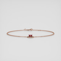 <span>0.47</span> <span class="tooltip-light">Ct.Tw.<span class="tooltiptext">Total Carat Weight</span></span> Ruby Bracelet, 14K Rose Gold 2