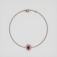 <span>0.47</span> <span class="tooltip-light">Ct.Tw.<span class="tooltiptext">Total Carat Weight</span></span> Ruby Bracelet, 14K Rose Gold 3