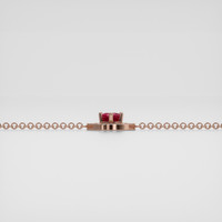 <span>0.47</span> <span class="tooltip-light">Ct.Tw.<span class="tooltiptext">Total Carat Weight</span></span> Ruby Bracelet, 14K Rose Gold 4