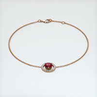 0.85 Ct.Tw. Ruby Bracelet, 14K Rose Gold 2