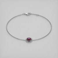 <span>0.54</span>&nbsp;<span class="tooltip-light">Ct.Tw.<span class="tooltiptext">Total Carat Weight</span></span> Ruby Bracelet, 14K White Gold 2