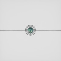 <span>1.83</span>&nbsp;<span class="tooltip-light">Ct.Tw.<span class="tooltiptext">Total Carat Weight</span></span> Greenish Blue Sapphire Bracelet, 14K White Gold 1