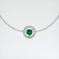 <span>0.66</span>&nbsp;<span class="tooltip-light">Ct.Tw.<span class="tooltiptext">Total Carat Weight</span></span> Emerald Bracelet, 18K White Gold 1