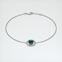 <span>0.66</span>&nbsp;<span class="tooltip-light">Ct.Tw.<span class="tooltiptext">Total Carat Weight</span></span> Emerald Bracelet, 18K White Gold 2