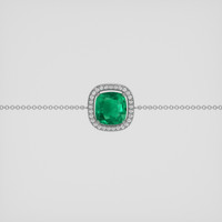 <span>3.37</span> <span class="tooltip-light">Ct.Tw.<span class="tooltiptext">Total Carat Weight</span></span> Emerald Bracelet, 18K White Gold 1