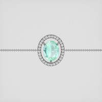 <span>1.73</span> <span class="tooltip-light">Ct.Tw.<span class="tooltiptext">Total Carat Weight</span></span> Emerald Bracelet, 18K White Gold 1