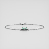 <span>1.73</span> <span class="tooltip-light">Ct.Tw.<span class="tooltiptext">Total Carat Weight</span></span> Emerald Bracelet, 18K White Gold 2