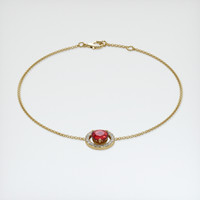 <span>0.99</span>&nbsp;<span class="tooltip-light">Ct.Tw.<span class="tooltiptext">Total Carat Weight</span></span> Ruby Bracelet, 14K Yellow Gold 2