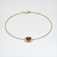 <span>0.85</span>&nbsp;<span class="tooltip-light">Ct.Tw.<span class="tooltiptext">Total Carat Weight</span></span> Ruby Bracelet, 14K Yellow Gold 2