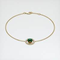 <span>0.66</span>&nbsp;<span class="tooltip-light">Ct.Tw.<span class="tooltiptext">Total Carat Weight</span></span> Emerald Bracelet, 18K Yellow Gold 2