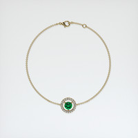 <span>0.66</span>&nbsp;<span class="tooltip-light">Ct.Tw.<span class="tooltiptext">Total Carat Weight</span></span> Emerald Bracelet, 18K Yellow Gold 3