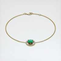 <span>0.85</span>&nbsp;<span class="tooltip-light">Ct.Tw.<span class="tooltiptext">Total Carat Weight</span></span> Emerald Bracelet, 18K Yellow Gold 2