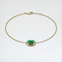 <span>0.88</span>&nbsp;<span class="tooltip-light">Ct.Tw.<span class="tooltiptext">Total Carat Weight</span></span> Emerald Bracelet, 18K Yellow Gold 2