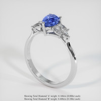 1.81 Ct. Blue Sapphire Ring, Platinum 950 2