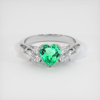 1.19 Ct. Emerald Ring, Platinum 950 1