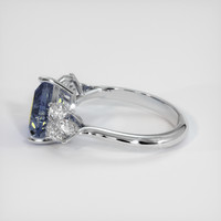 4.10 Ct. Bi Color Sapphire Ring, Platinum 950 4